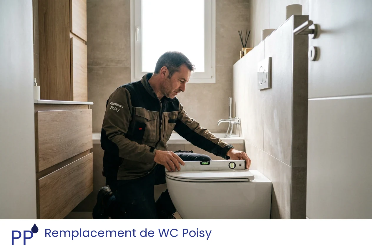 Remplacement de WC à Poisy